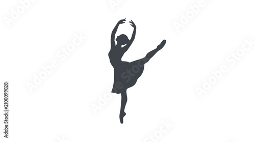 Fotografía Silhouette of female ballet dancer performing.
