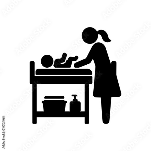 Baby Changing Table Station Icon