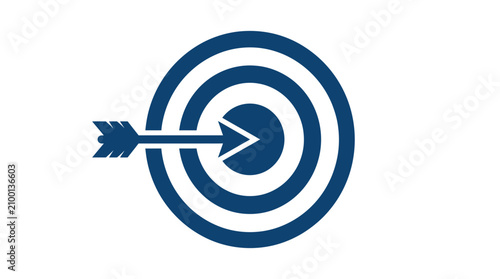 Принти на полотні Arrow hitting target center