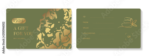 Canvas Print Spa gift voucher template set