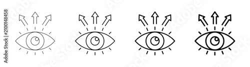 Foto Vision Eye Corporate Future Direction Business Line Art Outline Icon Vector Illu