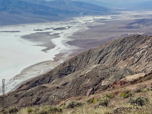 Lake Manly top view, Badwater Basin, Death Valley, California, USA