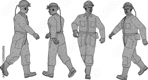 Photos High-contrast isometric 3D character icon of a professional project supervisor f