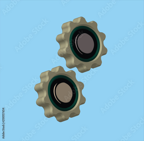 3D Gear Cogwheel Mechanical Settings Icons Set with Industrial Machine Equipment and Engineering Symbol Isolated Transparent Background