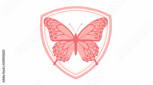 Pink Butterfly Emblem