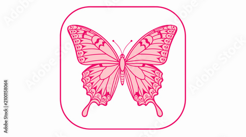 pink butterfly icon