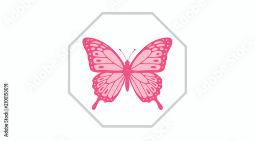 pink butterfly icon