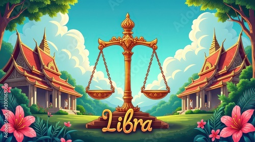 Colorful and vibrant illustration of the Cambodian Scales