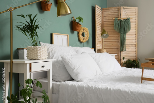 Cozy bedroom interior with ...