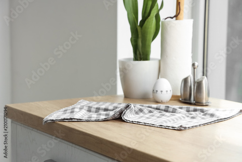 Kitchen counter with a chec...
