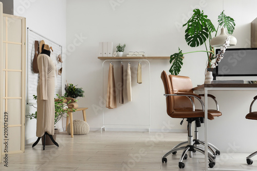 Interior of clothing store ...