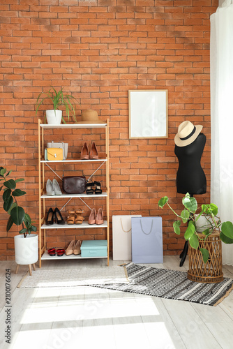 Interior of dressing room w...