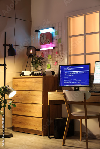 Interior of programmers off...