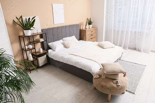 Comfortable bed with pillow...