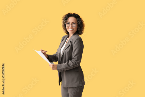 Mature happy businesswoman ...