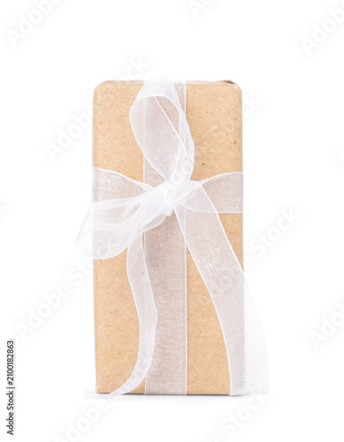 Gift box on white backgroun...