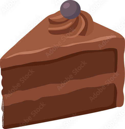 vector illustration of chocolate cake