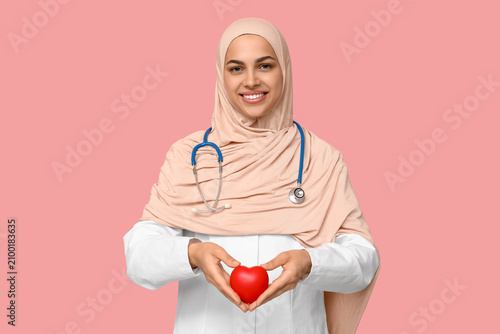Portrait of female Muslim d...