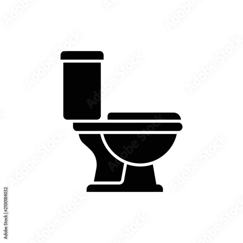 Modern toilet icon for bathroom and hygiene concepts