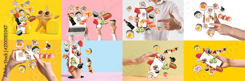 Collage of people ordering ...