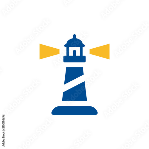 Modern Minimal Lighthouse Logo Icon Design