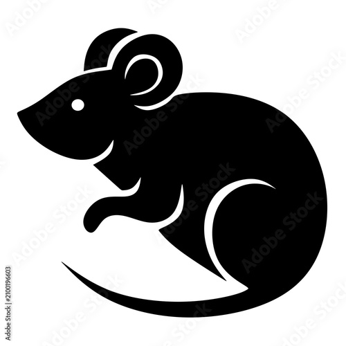 black silhouette mouse