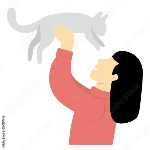 Girl and cat