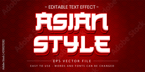 Asian Style 3D Text Effect Editable Vector Poster Design For Lunar New Year Celebration And Festive Banner