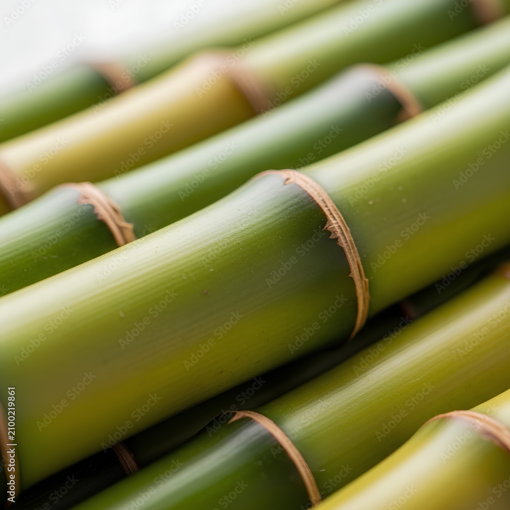 Fototapeta premium CloseUp of Fresh Green Bamboo Stalks.