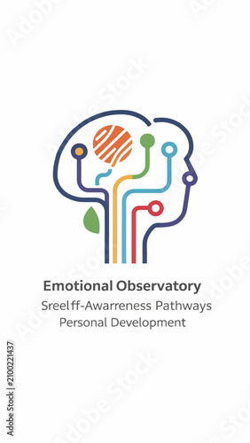 Emotional observatory self-awareness personal development logo.