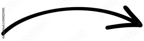 Konstfotografi Transparent png black curved hand drawn arrow icon