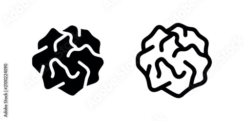 Bild auf Leinwand Crumpled ball icon set