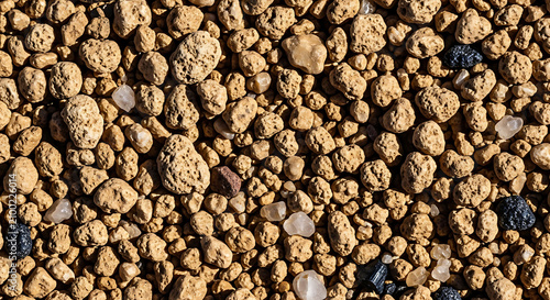 Macro View of Pumice and Volcanic Porous Stones for Bonsai Soil Substrate and Plant Drainage