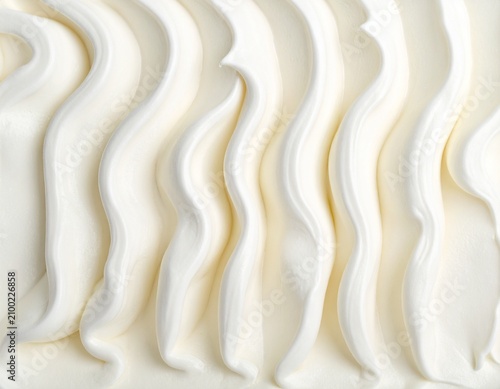 Vanilla ice cream texture with vertical wavy ribbon pattern, ultra-realistic creamy macro background