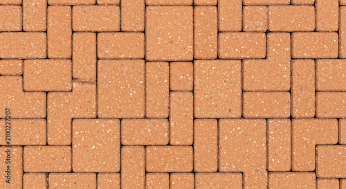 Orange Paving Stone Pattern and Texture for Outdoor Walkway and Patio Construction