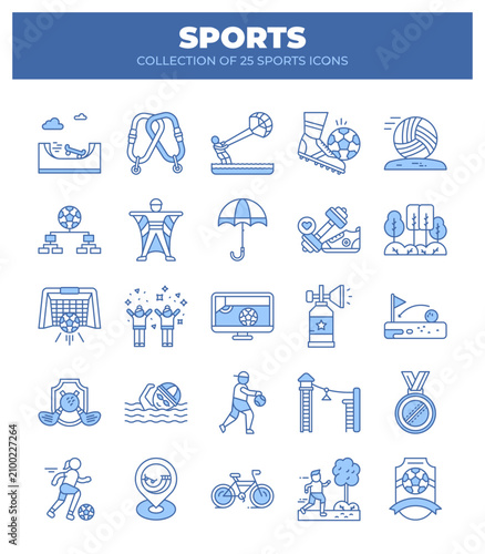 Foto 25 Sports Icons. A Collection of Line Art Graphics