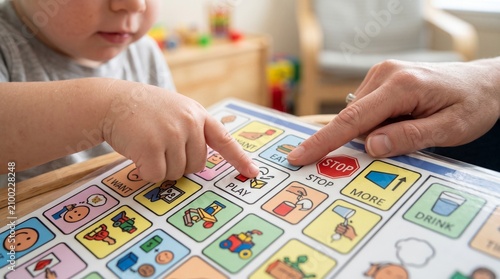 Pediatric Communication Board with Child Pointing Finger
