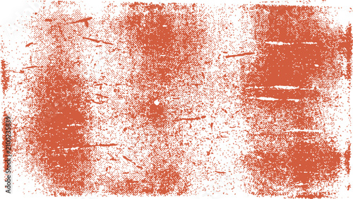 Distressed red grunge texture with halftone pattern. Flat vector illustration EPS 10.