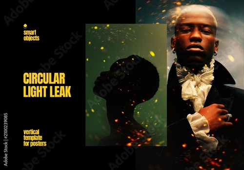 Circular Leak Photo Effect For Poster And Print Design