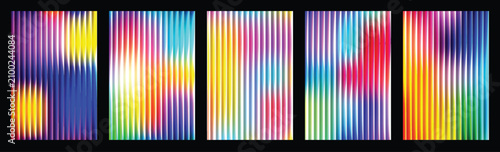 Foto Abstract glass vibrant colorful gradient ripple texture holographic colors and s