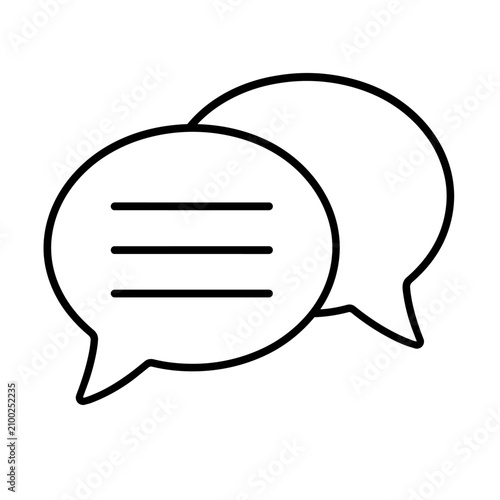 Simple vector illustration of two chat bubbles design element