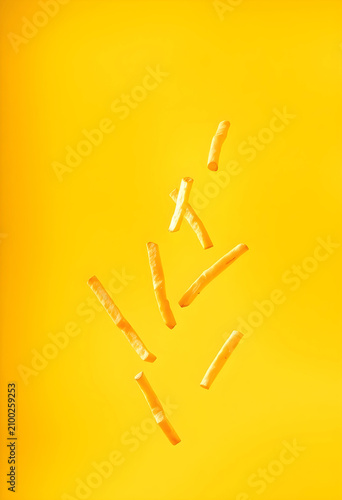 Crispy golden french fries ...