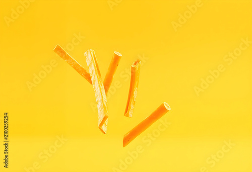 Falling orange peel strips ...