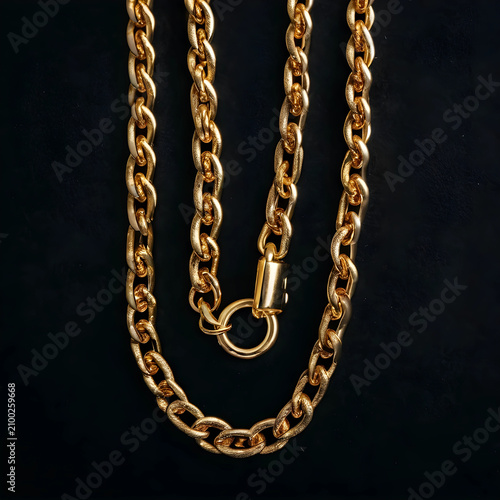 Heavy gold chain with a cla...