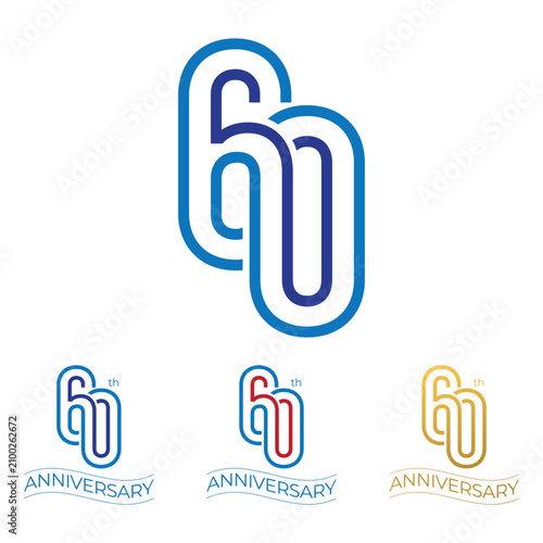 Modern Monoline Anniversary Numbers Vector Collection, Outline Number Set for Celebration, Birthday, Wedding and Corporate Milestones