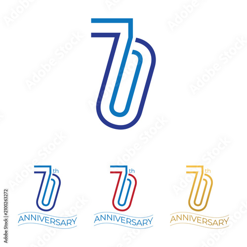 Modern Monoline Anniversary Numbers Vector Collection, Outline Number Set for Celebration, Birthday, Wedding and Corporate Milestones