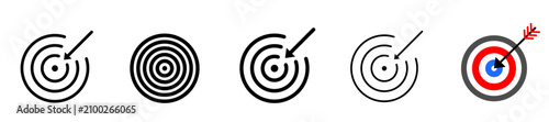 Quadro su tela target dartboard icon set