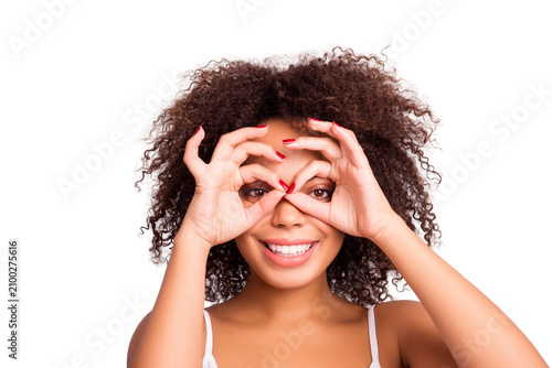 Fotografía Close up portrait of attractive, confident, comic, childish, pretty, charming, c