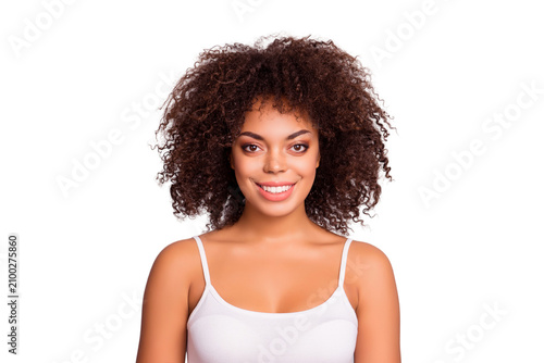 Fotografía Portrait of cheerful, sweet, lovely, charming, positive, nice, cute girl with de