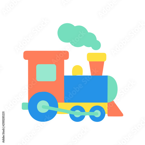 Photos Colorful Toy Train Engine Model.